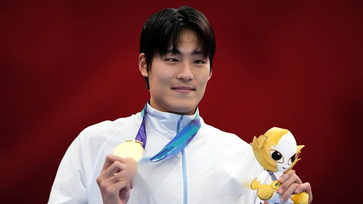 0.04초 은메달 다음 날, 김영범은 21초66으로 기록까지 갈아치웠다 — 제작 일러스트